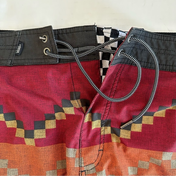 VANS NATHAN FLETCHER RISING SWELL SOUTHWESTERN GRAPHIC SWIM BOARD SHORTS Sz36 - Picture 6 of 8